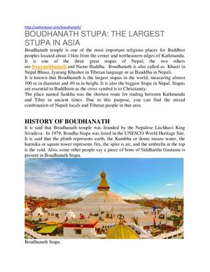 BOUDHANATH STUPA: THE LARGEST STUPA IN ASIA