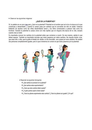 Ficha Informativa Pubertad