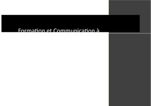 Livret Formation Et Communication à L'épreuve E4