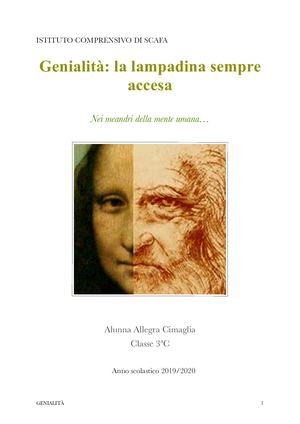 Tesi Genialità con pagina alla fine prova