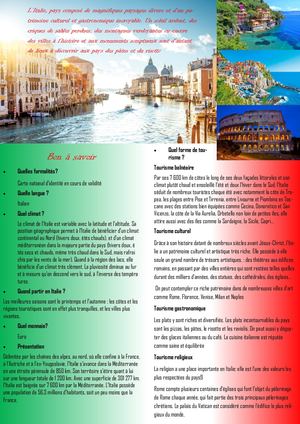 Fiche Présentation Italie