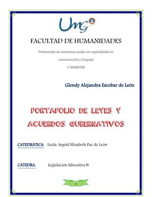 Portafolio De Leyes Y Acuerdos Gubernativos