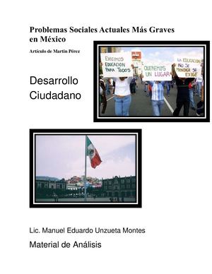 Problemas Sociales Actuales Más Graves En México
