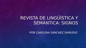 Revista De Lingüística Y Semántica