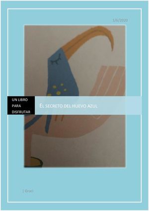 El Secreto Del Huevo Azul Cuadernillo De Trabajo