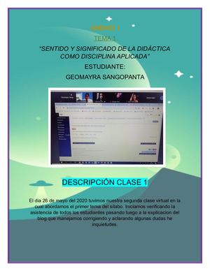 Sentido Y Significado De La Didáctica