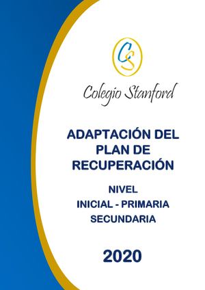 Colegio Stanford Adaptación Del Plan De Recuperación