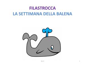 Filastrocca Della Settimana Sez G