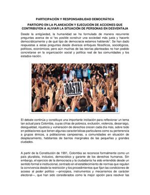 Participación Y Responsabilidad Democrática