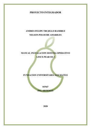 Manual de instalación de Linux Pear3