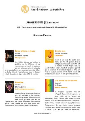 Romans Adolescents Potiniere