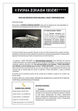 Ti Cast Zoraida Resort 2020