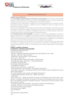 Material De Apoyo. 1er. Año