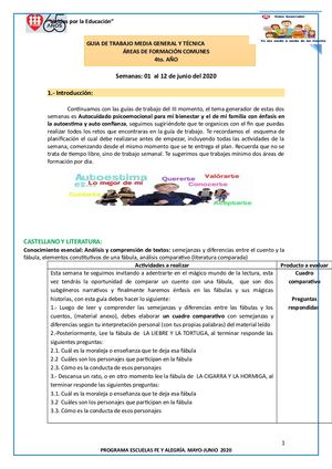 Guia De Actividades 4to. Año