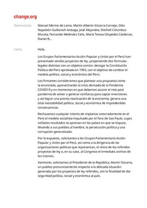 Petición De Respeto A La Constitucion A 03jun2020