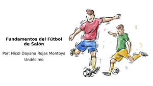 Fundamentos Del Fútbol De Salón