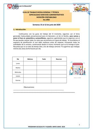 Guia 5to Año Contabilidad 01 Al 12 - 06 2020