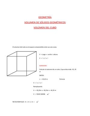 Geometría Volumen