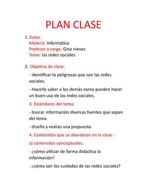 Plan Clase
