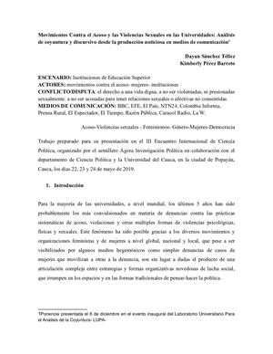 Ponencia Acoso Y Violencias