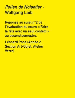 Wolfgang Laib Pollen De Noisetier
