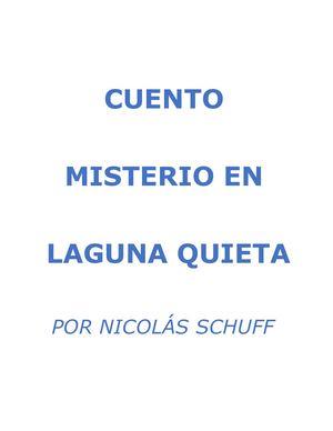 Cuento Misterio En  Laguna Quieta