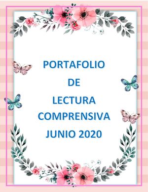Portafolio Lectura Comprensiva