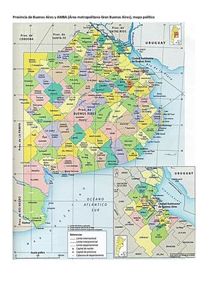 Pcia Bs As y Amba, Mapa Polìtico