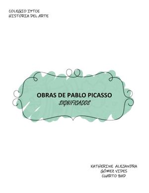 Significado De Obras De Picasso Historia A