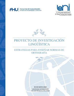 Proyecto De Investigación Lingüística