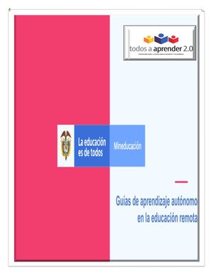 Guía De Aprendizaje Lenguaje 3° Milagro Perez