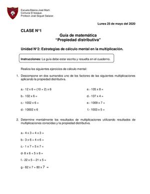 Guia N°1: Propiedad Distributiva