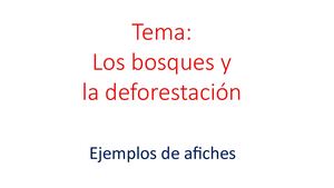 Deforestación Afiche