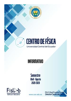 Informativo Fisica 2020 2020