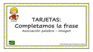 Lengua Tarjetas Asociacion Imagen Palabra
