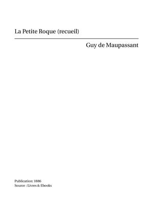 La Petite Roque - Guy De Maupassant