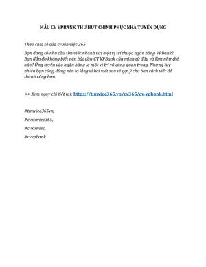Mau Cv Vpbank