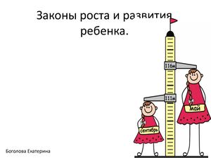 Законы роста и развития ребенка