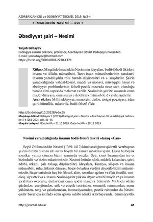 Poet of eternity – Nasimi