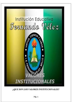 Que Son Los Valores Institucionales