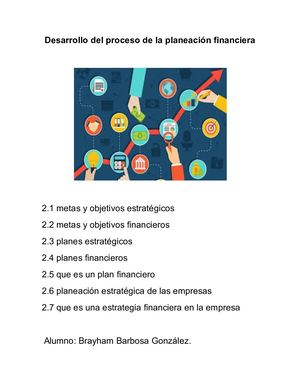 Desarrollo Del Proceso De La Planeación Financiera