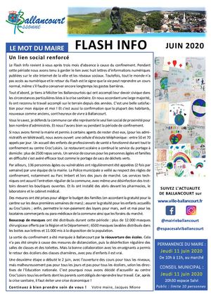Flash Info de Ballancourt-sur-Essonne : Juin 2020