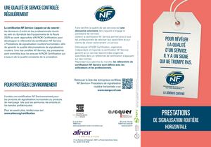 Certification NF en prestations de signalisation routière horizontale