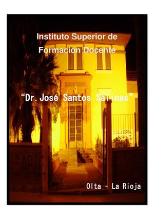Libro Histórico ISFD "Dr José Santos Salinas"
