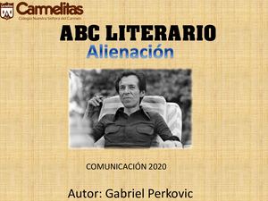 Abc Literario Alienación Gabriel Perkovic