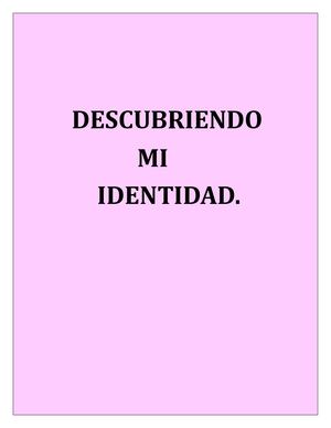 DESCUBRIENDO MI IDENTIDAD TITULO