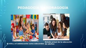 Pedagogía Y Andragogía Revista