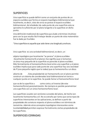 SUPERFICIE Y SUS TIPOS