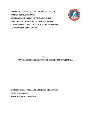 Consolidacion De Acuerdos De Paz Ale