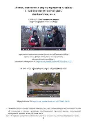 20 видео, посвященных старому городскому кладбищу ...